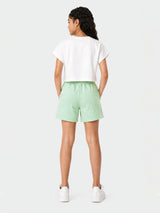 Belina Girl Girl's Cotton Crop T-Shirt & Mint Shorts Co-ord Set