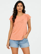 Zarelle Women's Cotton Slub Regular Fit Top