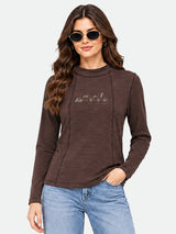 Zarelle Women's Cotton Slub Regular Fit T-Shirt