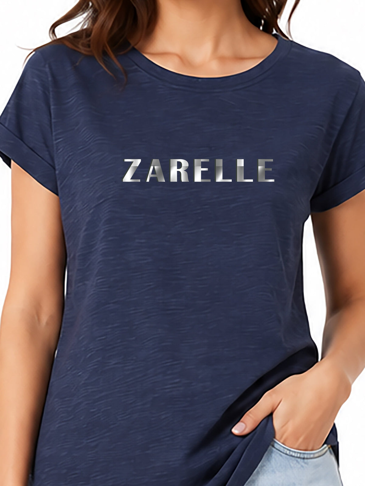 Zarelle Women's Cotton Relaxed Fit T-Shirt