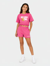 Belina Girl Girl's Pink Teddy  T-Shirt & Shorts Co-ord Set