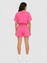 Belina Girl Girl's Pink Teddy  T-Shirt & Shorts Co-ord Set