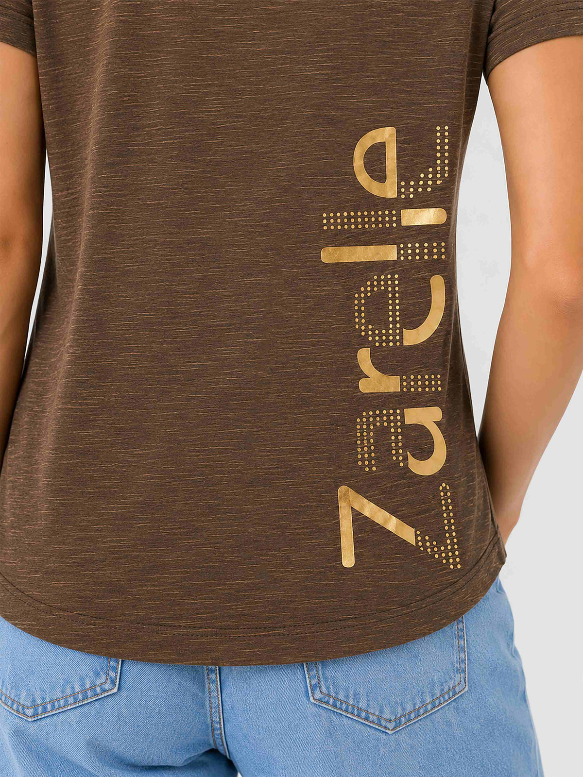 Zarelle Women's Cotton V-Neck Relaxed Fit Pocket T-Shirt