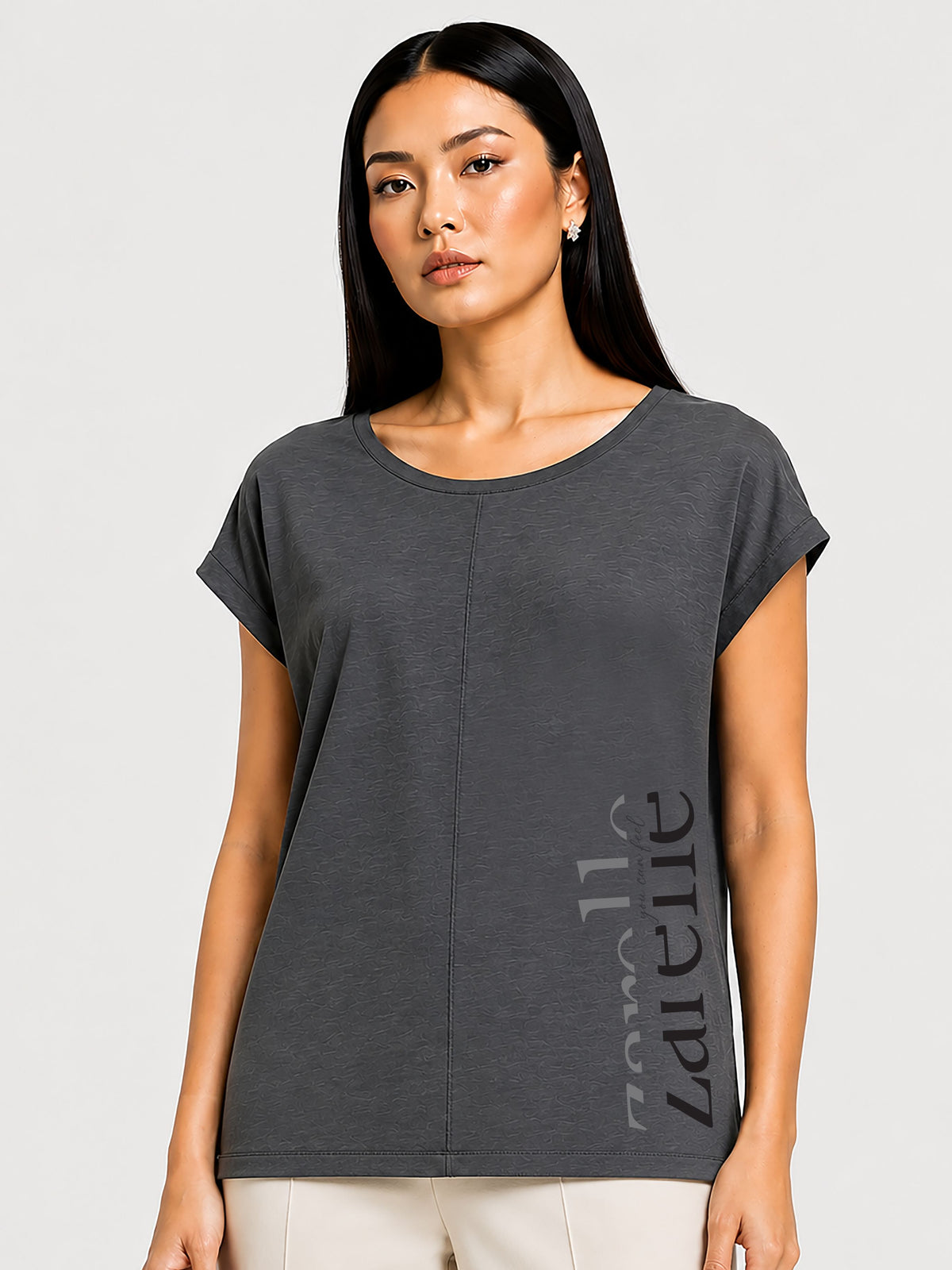 Zarelle Women's Cotton Relaxed Fit T-Shirt