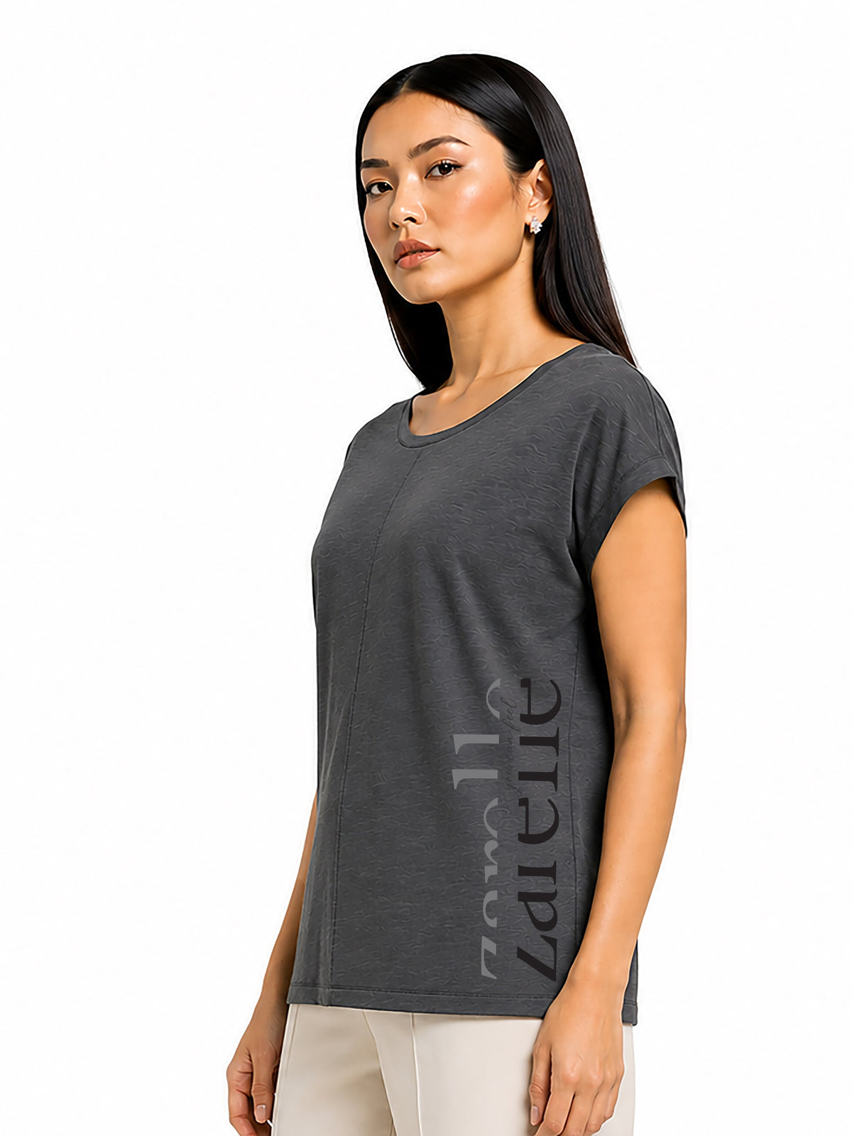 Zarelle Women's Cotton Relaxed Fit T-Shirt
