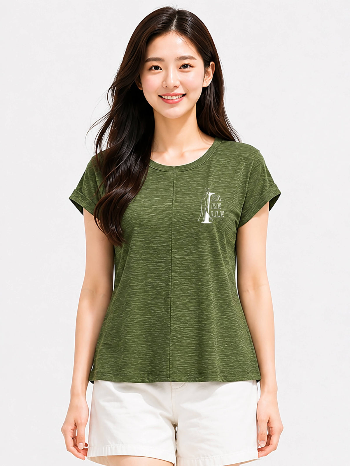 Zarelle Women's Cotton Slub Regular Fit Top