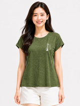 Zarelle Women's Cotton Slub Regular Fit Top