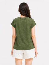 Zarelle Women's Cotton Slub Regular Fit Top