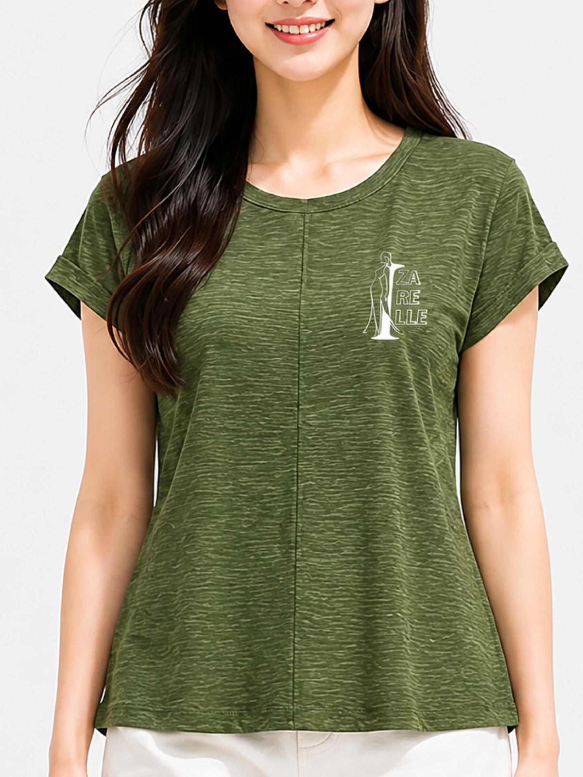 Zarelle Women's Cotton Slub Regular Fit Top