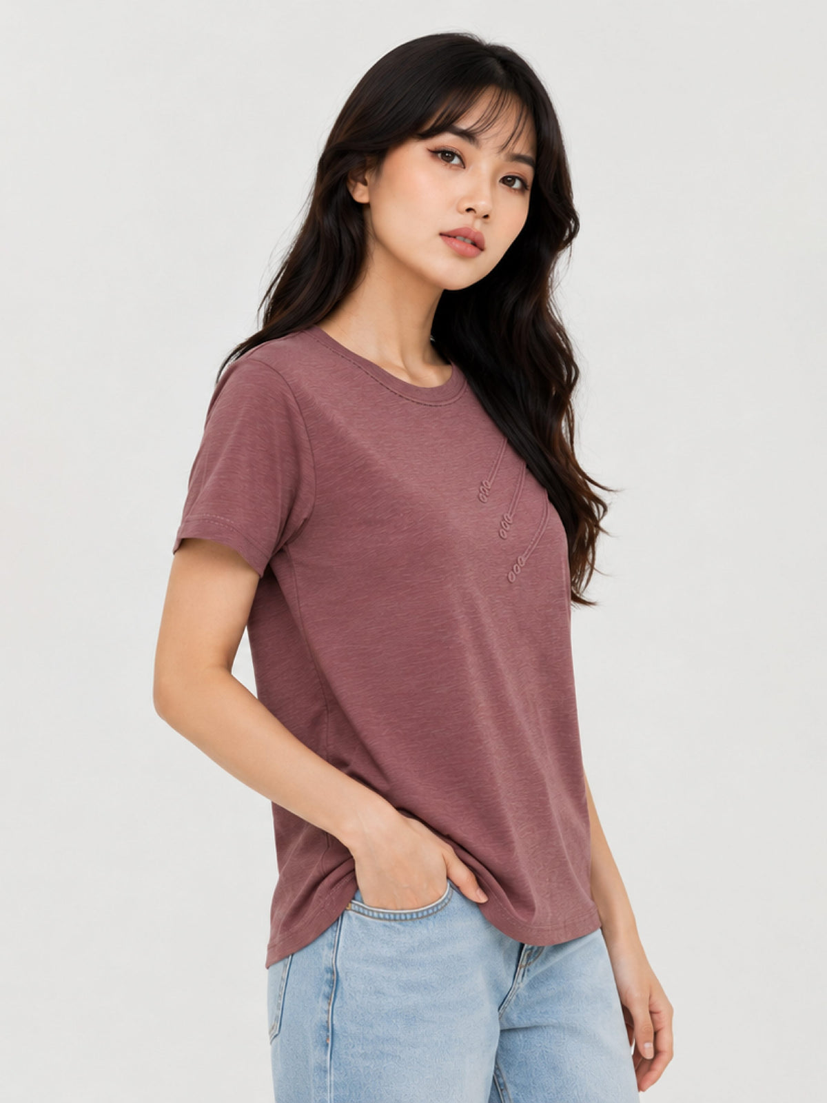 Zarelle Women's Cotton Round Neck T-Shirt