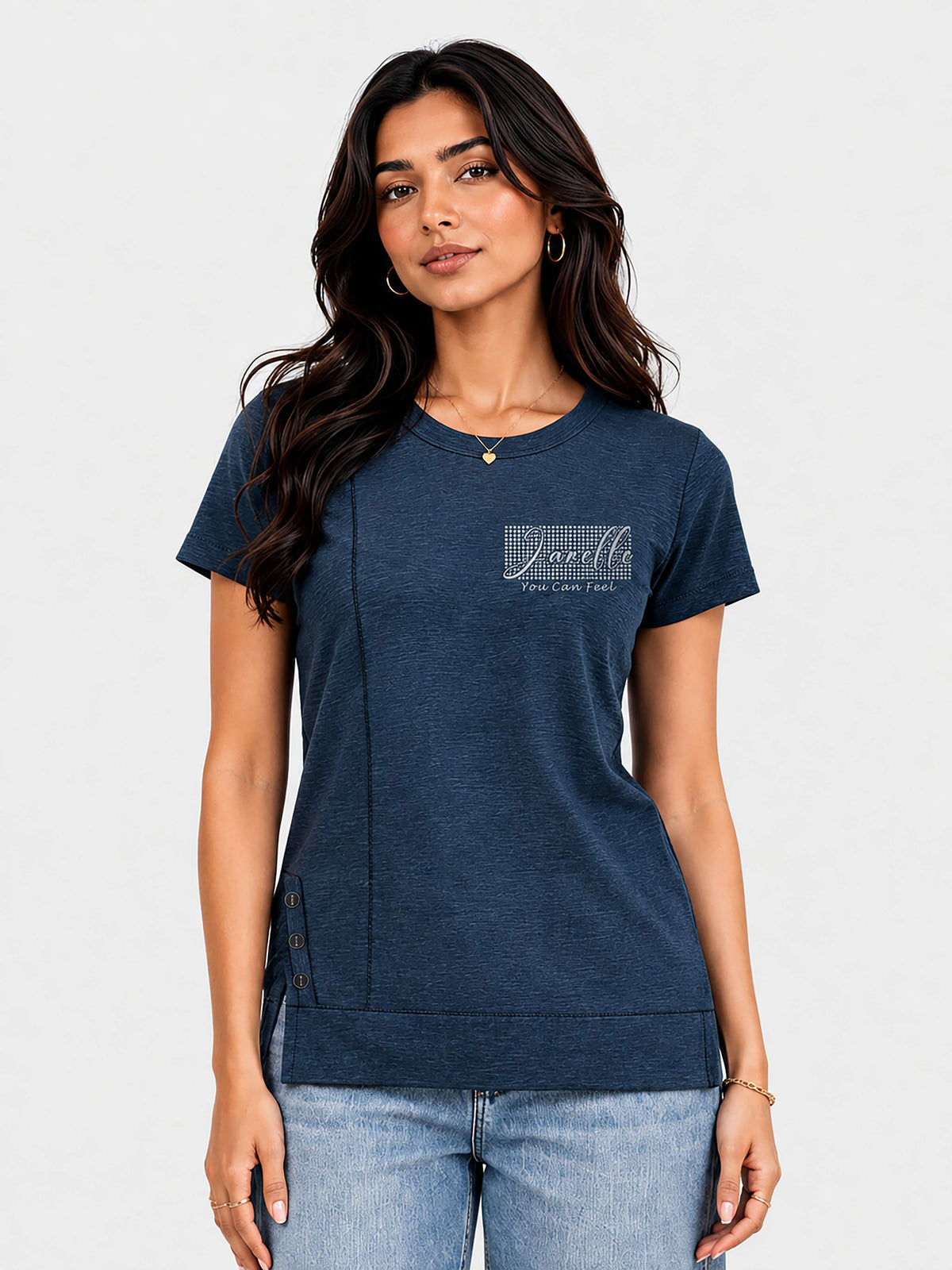 Zarelle Women's Cotton Round Neck Top