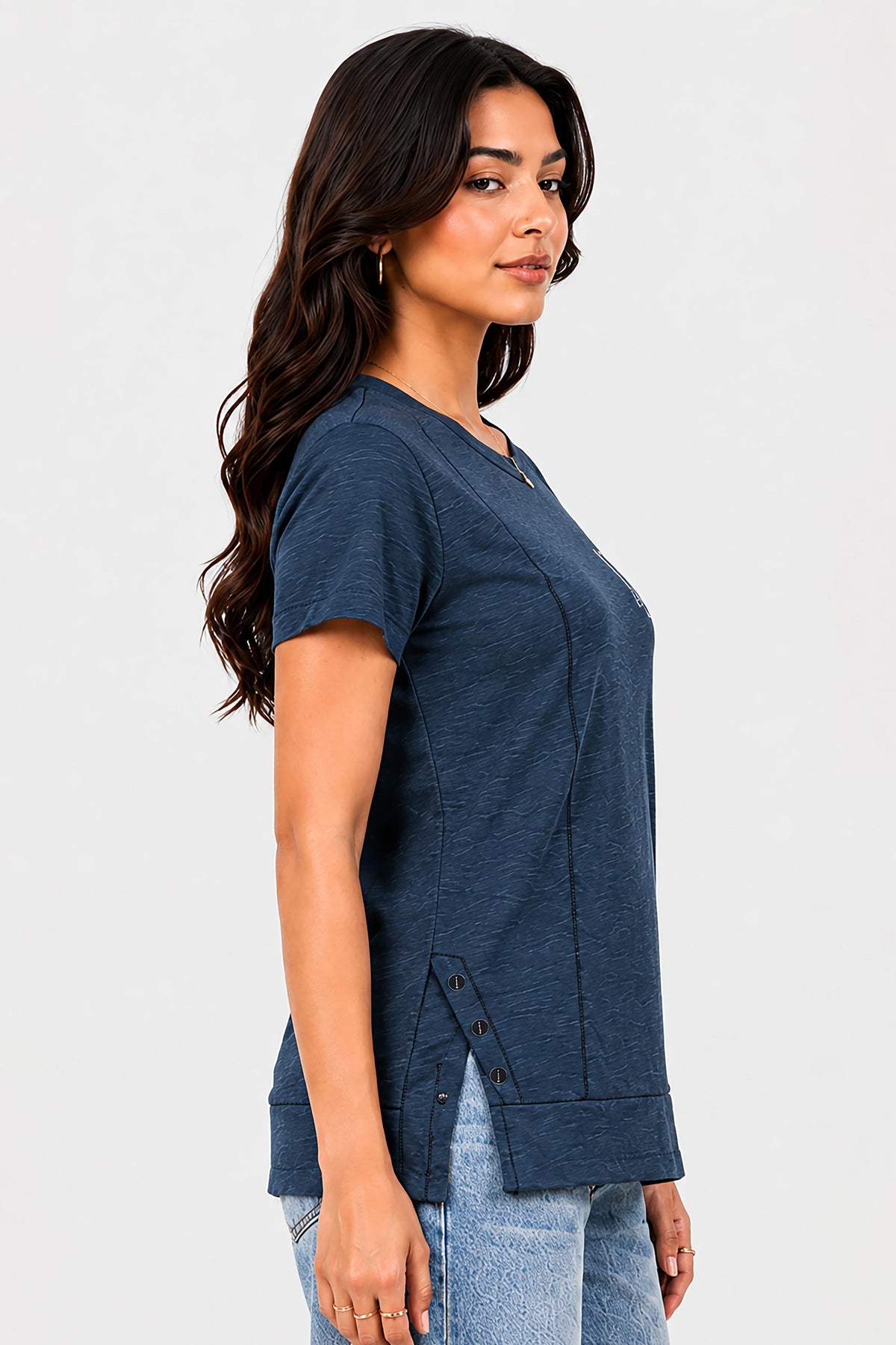 Zarelle Women's Cotton Round Neck Top