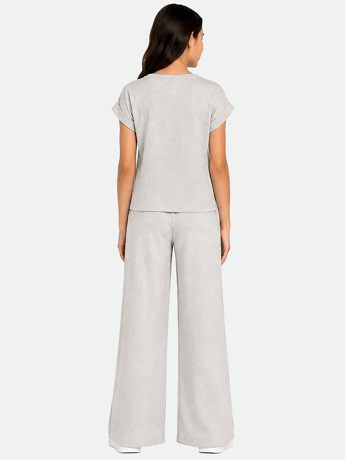 Belina Girl Girl's Cotton Relaxed Fit T-Shirt & Wide Leg Pants Co-ord Set