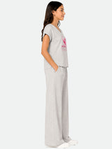 Belina Girl Girl's Cotton Relaxed Fit T-Shirt & Wide Leg Pants Co-ord Set
