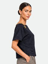 Zarelle Women's Cotton Slub Relaxed Fit Top