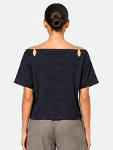 Zarelle Women's Cotton Slub Relaxed Fit Top