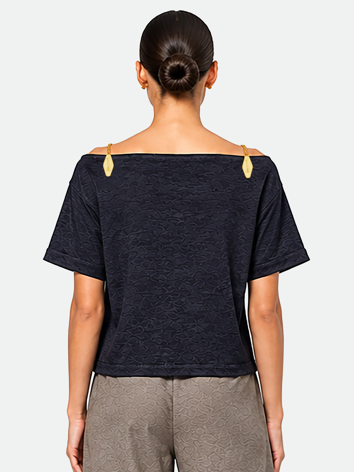 Zarelle Women's Cotton Slub Relaxed Fit Top