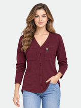 Zarelle Women's Cotton Slub Regular Fit Shirt