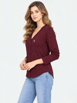 Zarelle Women's Cotton Slub Regular Fit Shirt