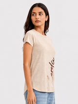 Zarelle Women's Cotton Slub Relaxed Fit Top