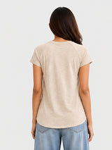 Zarelle Women's Cotton Slub Relaxed Fit Top