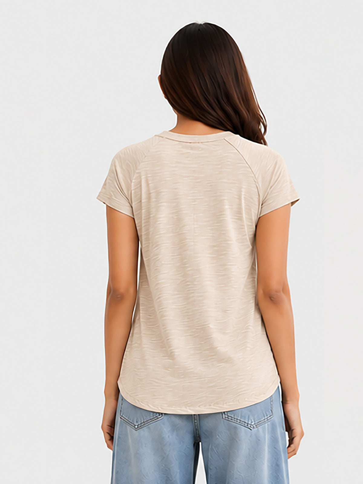Zarelle Women's Cotton Slub Relaxed Fit Top