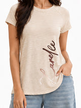Zarelle Women's Cotton Slub Relaxed Fit Top