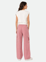Belina Girl Girl's Cotton Relaxed Fit Top & Wide Leg Cargo Pants Co-ord Set