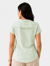 Zarelle Women's Cotton Button Neck Casual Top
