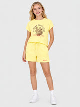 Belina Girl Girl's Lemon Floral T-Shirt & Shorts Cotton Co-ord Set