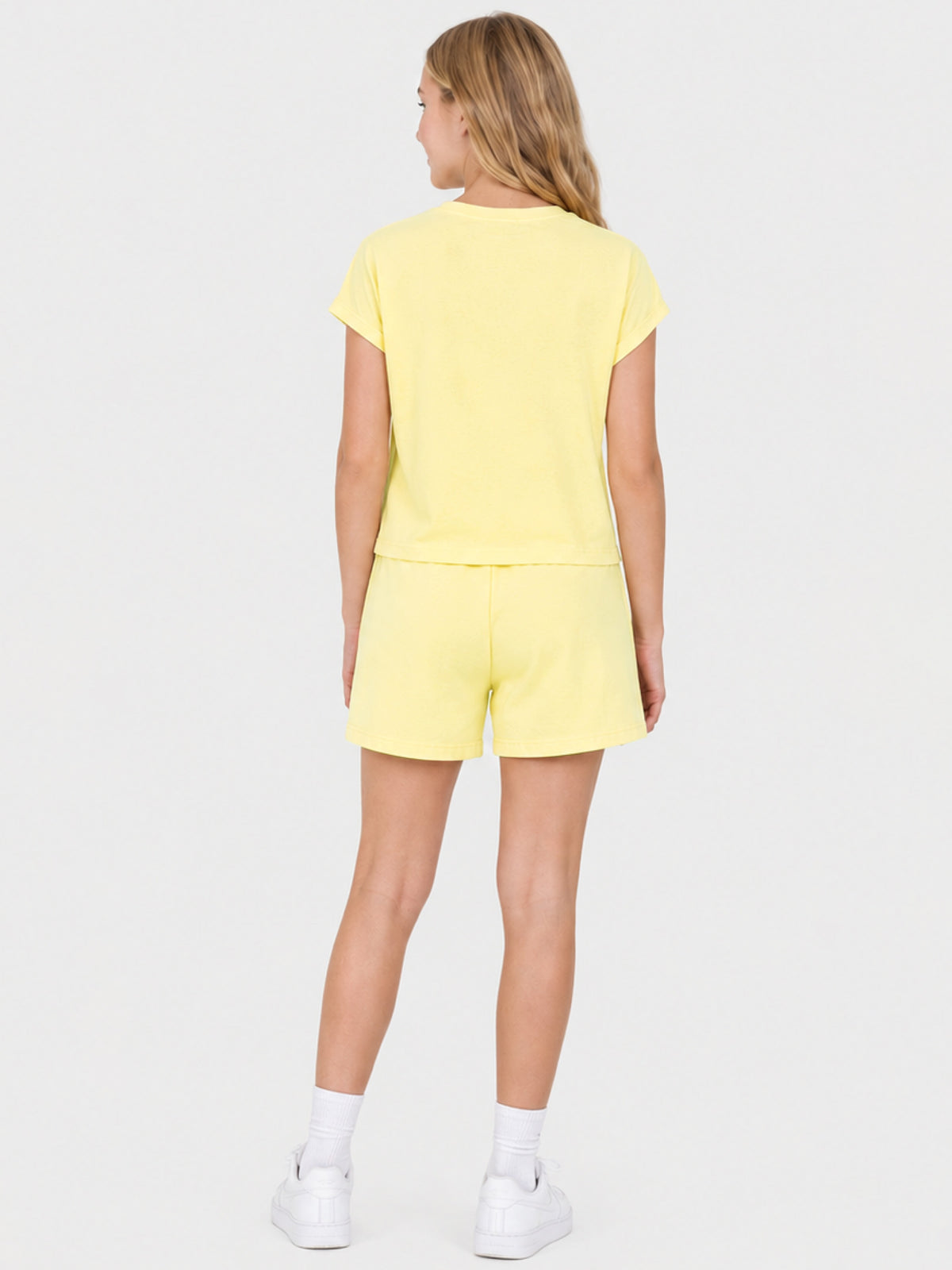 Belina Girl Girl's Lemon Floral T-Shirt & Shorts Cotton Co-ord Set