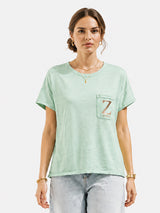 Zarelle Women's Cotton Relaxed Fit Pocket Top