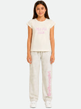 Belina Girl Girl's Cotton Regular Fit T-Shirt & Pants Co-ord Set
