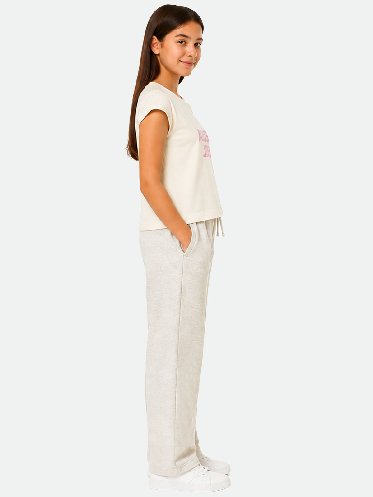 Belina Girl Girl's Cotton Regular Fit T-Shirt & Pants Co-ord Set