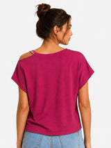 Zarelle Women's Cotton Slub Relaxed Fit Top