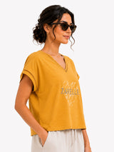 Zarelle Women's Cotton V-Neck Top
