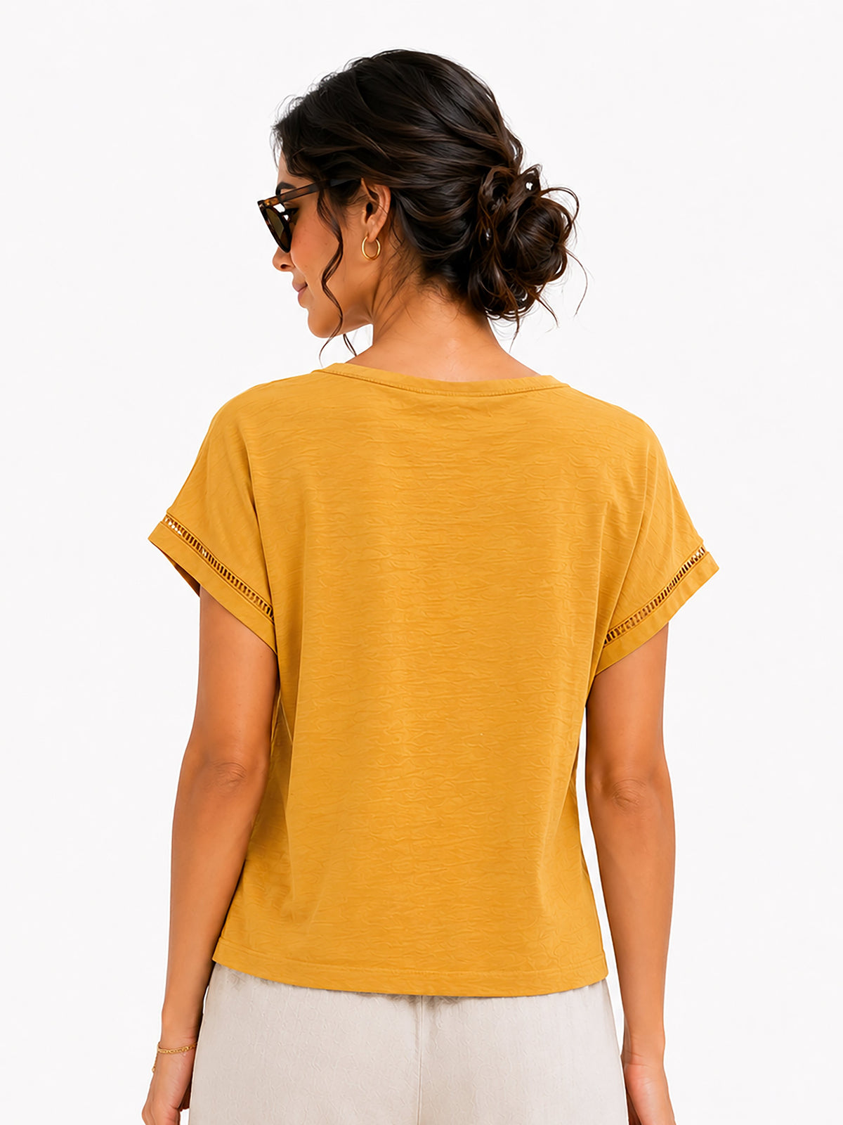 Zarelle Women's Cotton V-Neck Top