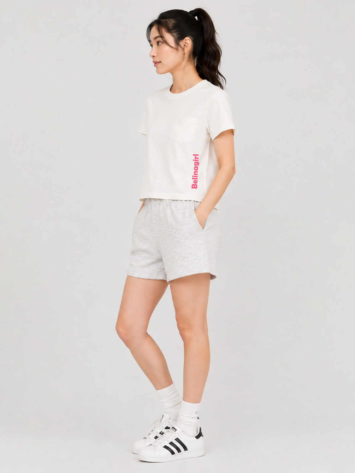 Belina Girl Girls Cotton Relaxed Fit T-Shirt and Shorts Co-ord Set