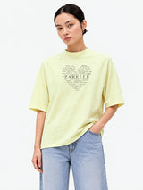Zarelle Women's Cotton Slub Relaxed Fit T-Shirt