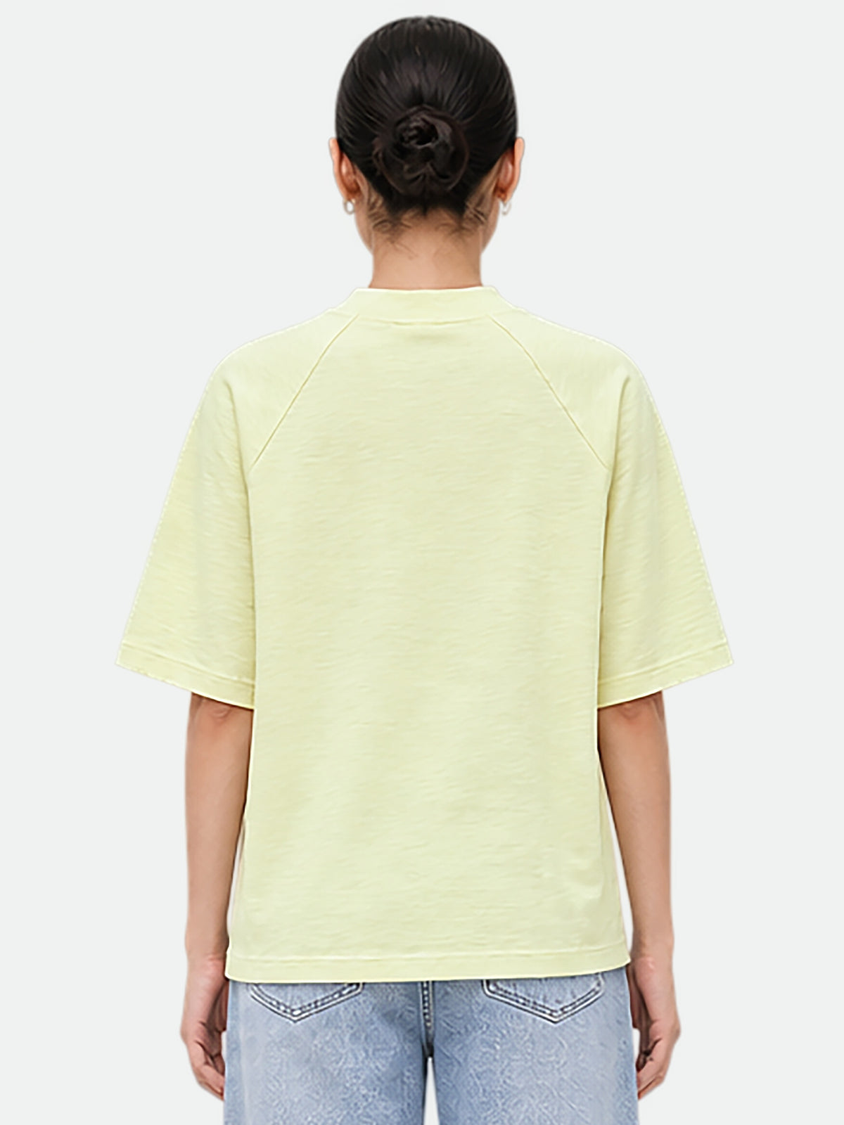 Zarelle Women's Cotton Slub Relaxed Fit T-Shirt