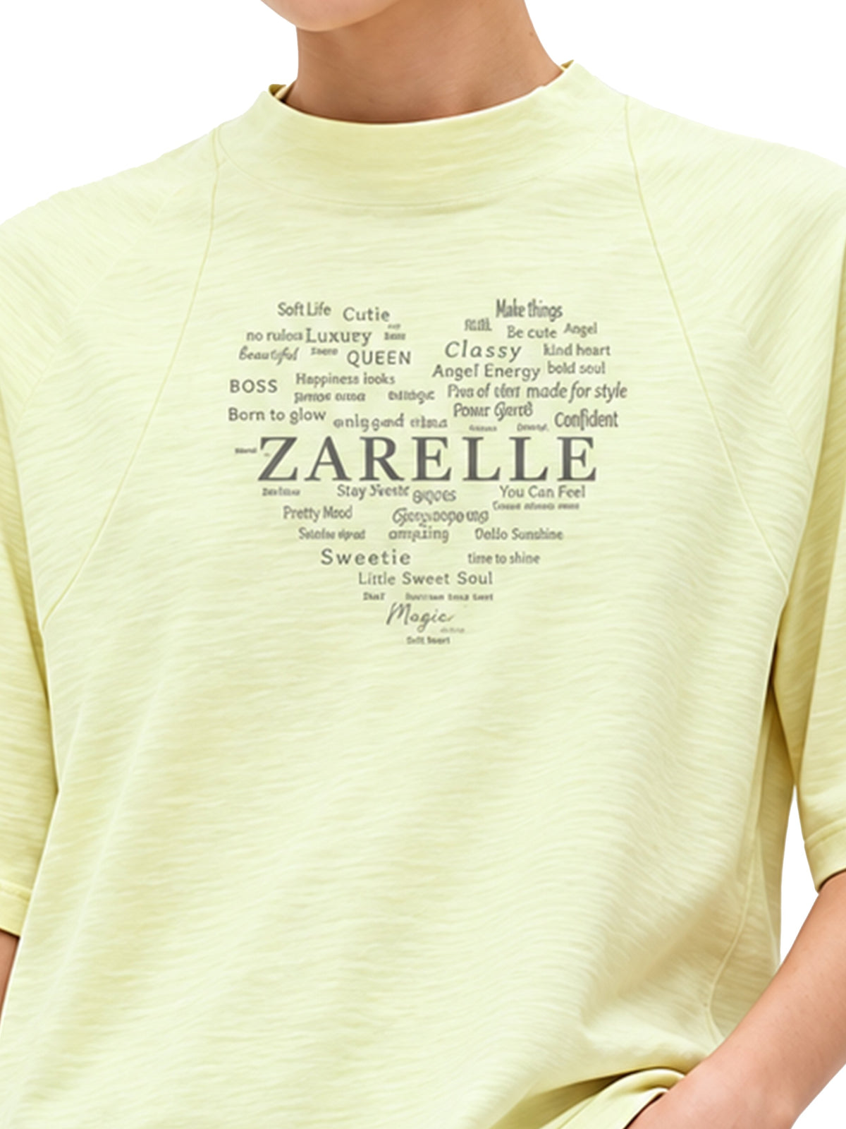 Zarelle Women's Cotton Slub Relaxed Fit T-Shirt