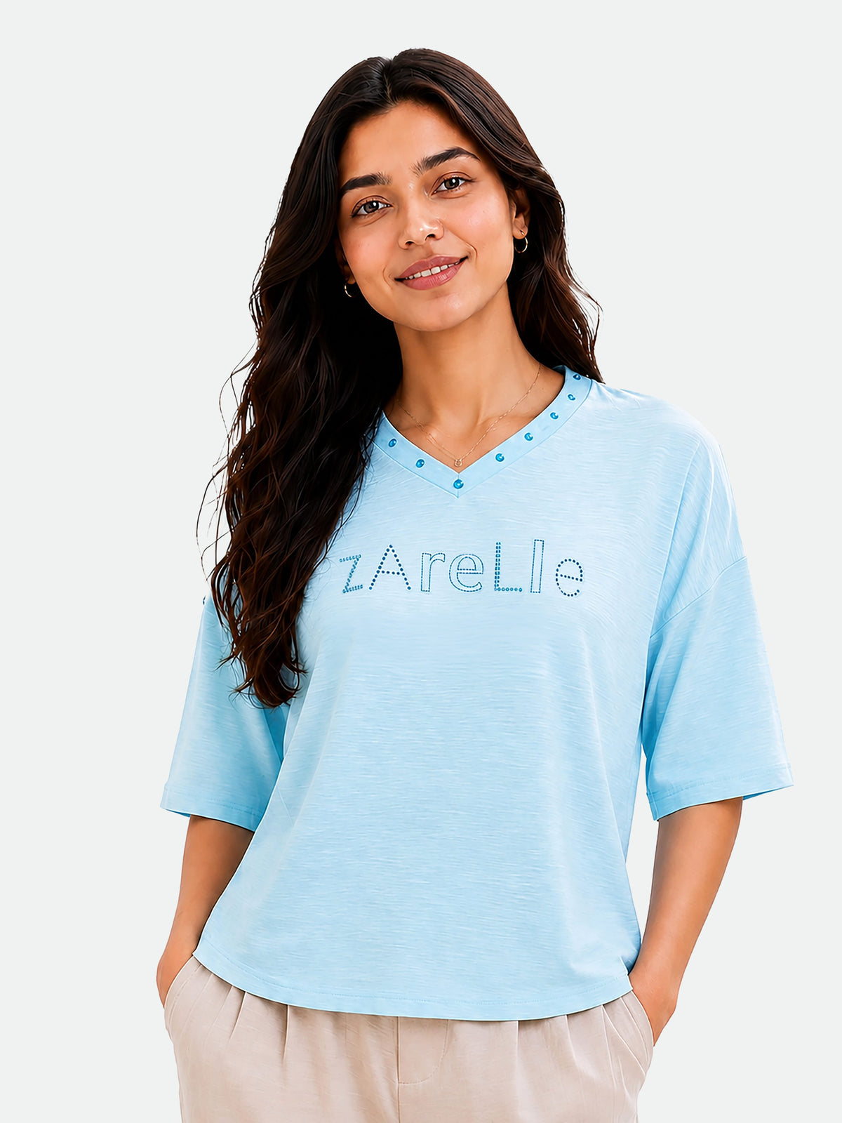 Zarelle Women’s Cotton Relaxed Fit T-Shirt