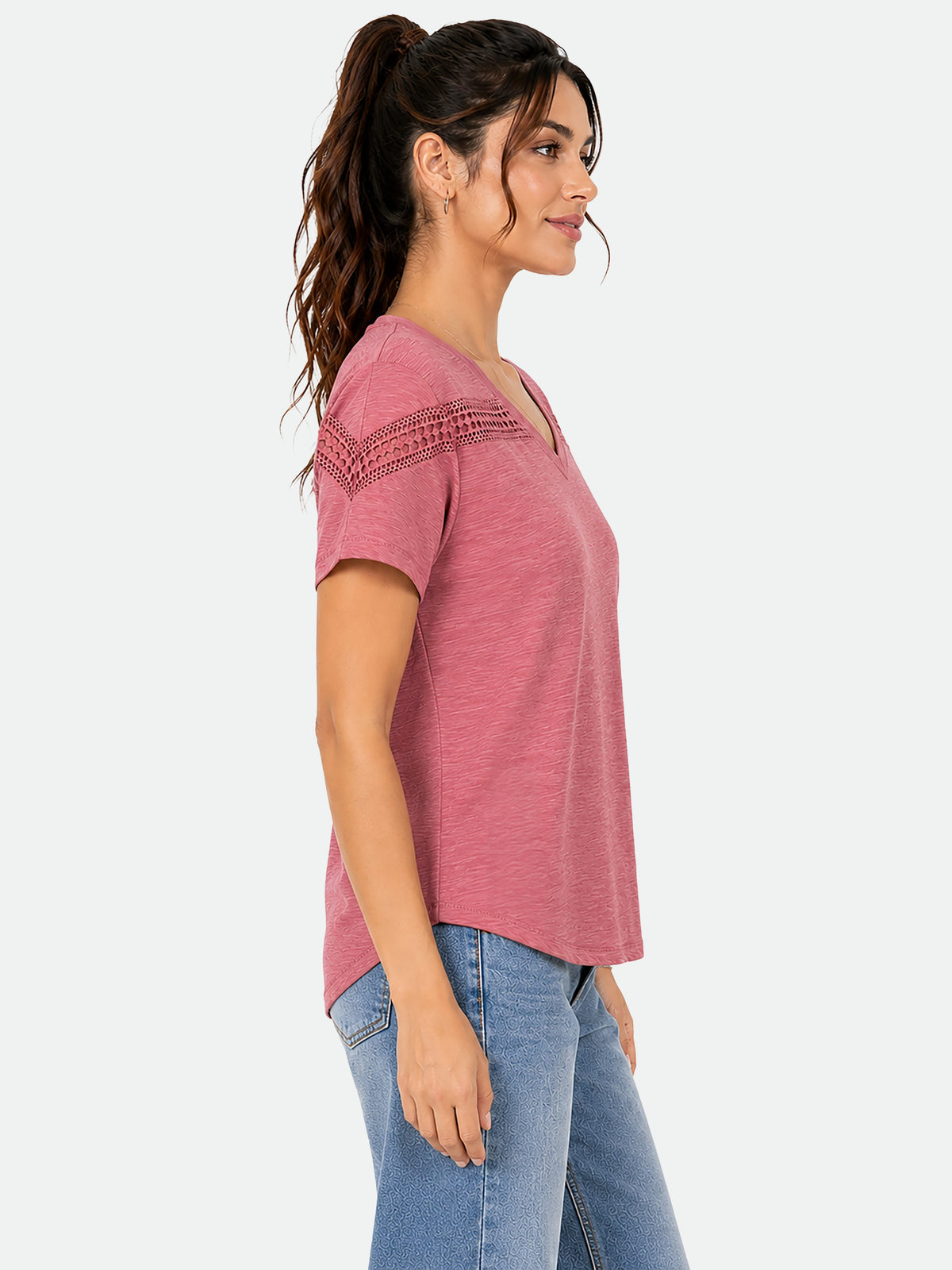 Zarelle Women's Cotton V-Neck T-Shirt