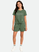 Belina Girl Girl's Cotton Regular Fit T-Shirt & Cargo Shorts Co-ord Set