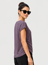 Zarelle Women's Cotton Slub Relaxed Fit Top