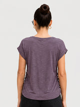 Zarelle Women's Cotton Slub Relaxed Fit Top