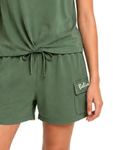Belina Girl Girl's Cotton Regular Fit T-Shirt & Cargo Shorts Co-ord Set