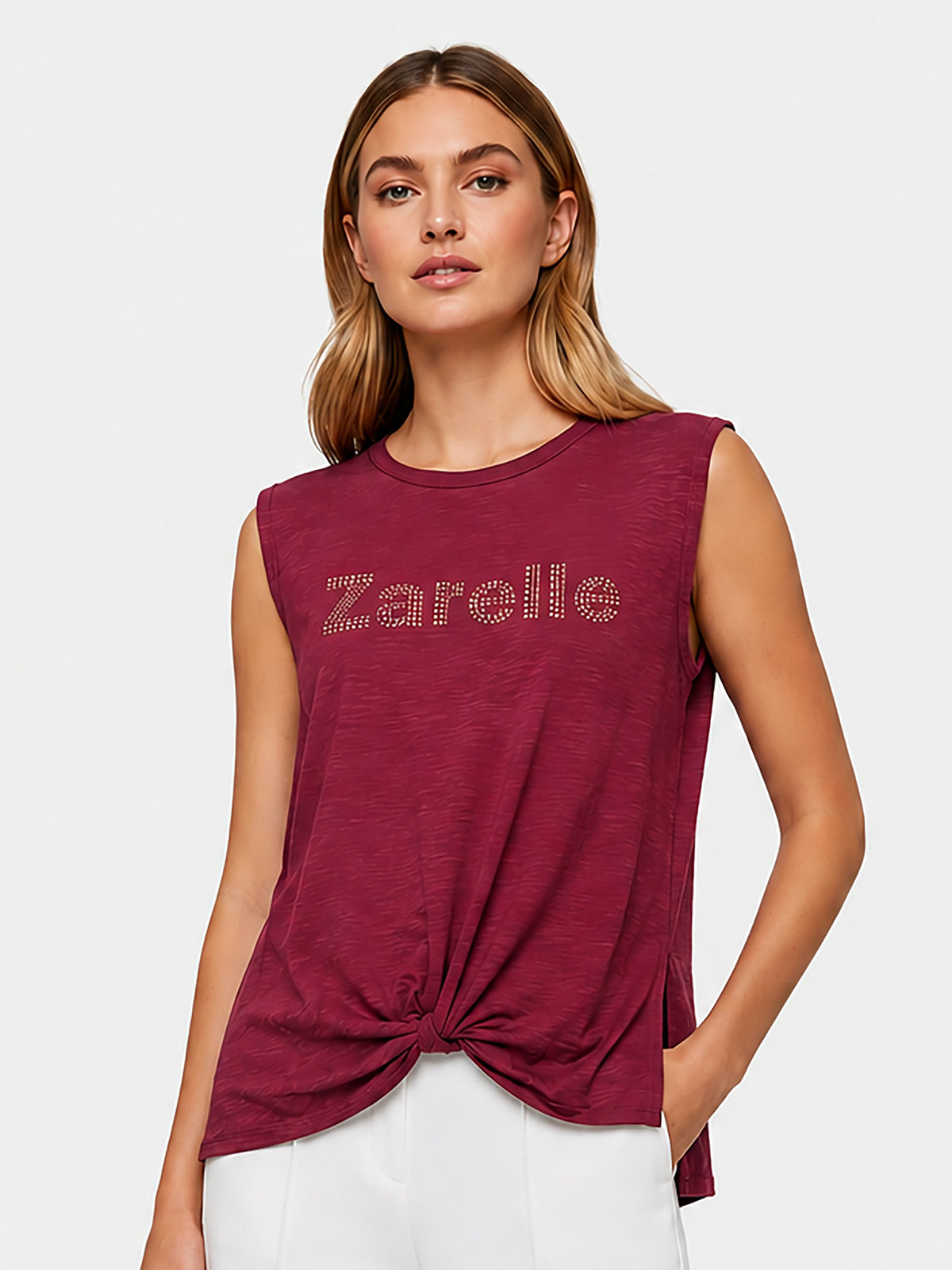 Zarelle Women's Cotton Slub Regular Fit Top