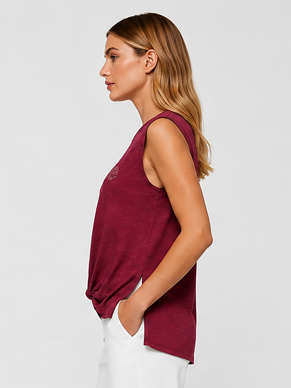 Zarelle Women's Cotton Slub Regular Fit Top