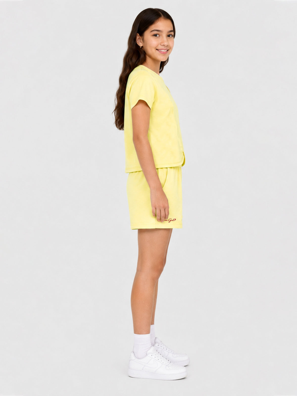 Belina Girl Girls Cotton Relaxed Fit Printed T-Shirt and Shorts Co-ord Set